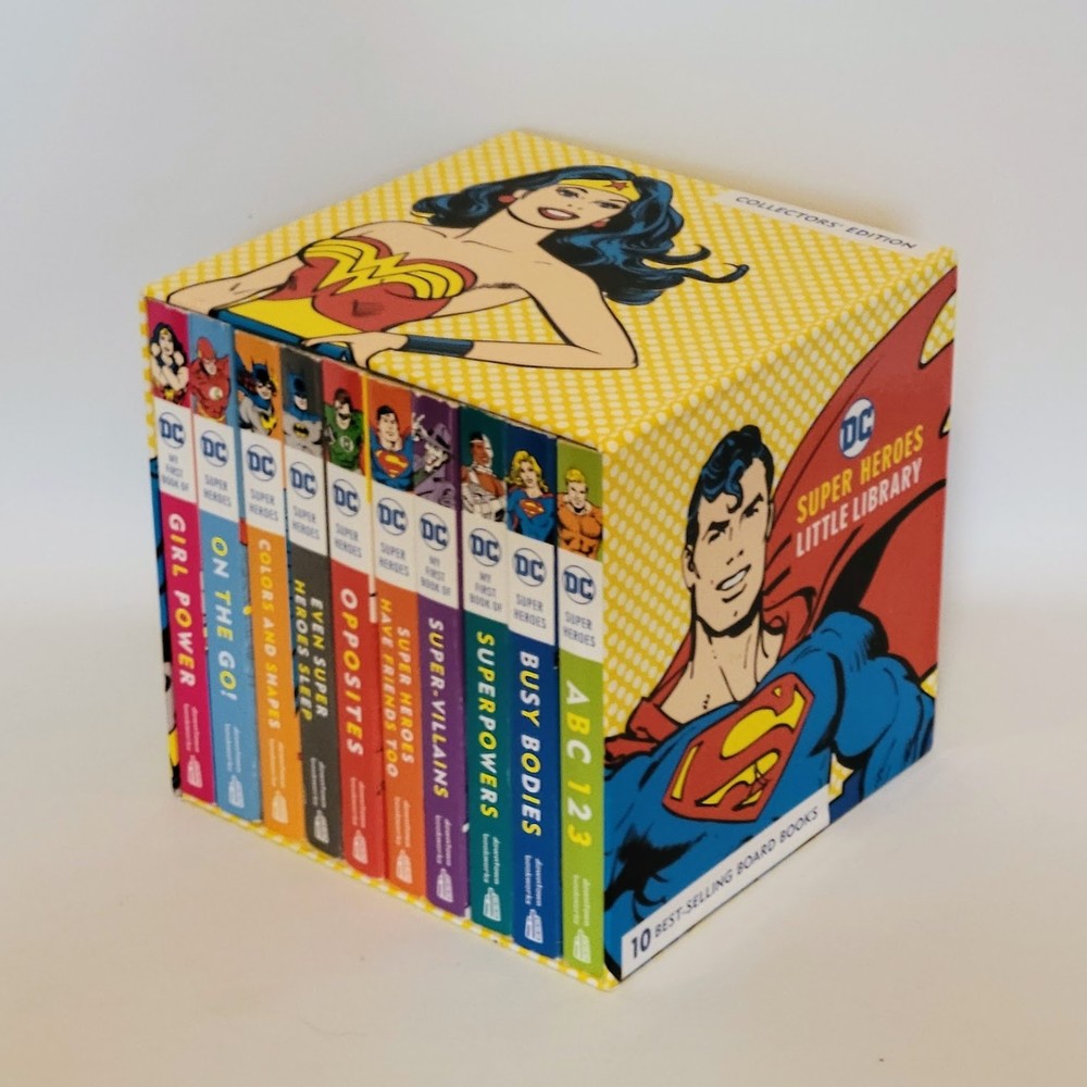 DC Super Heroes Children's Little Library Hardback Board Box Set 10 Books.